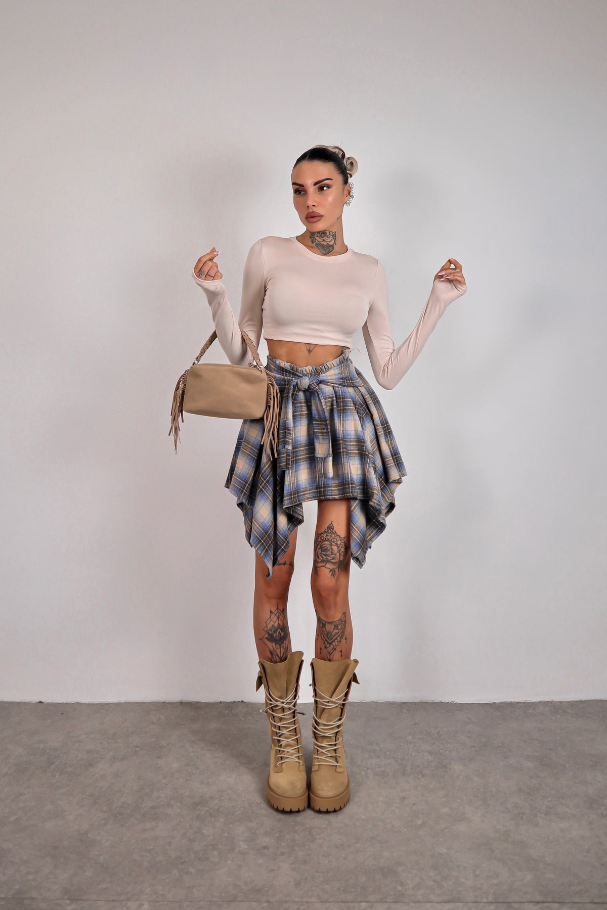 Panta Gonna Chalet - Blu/Beige