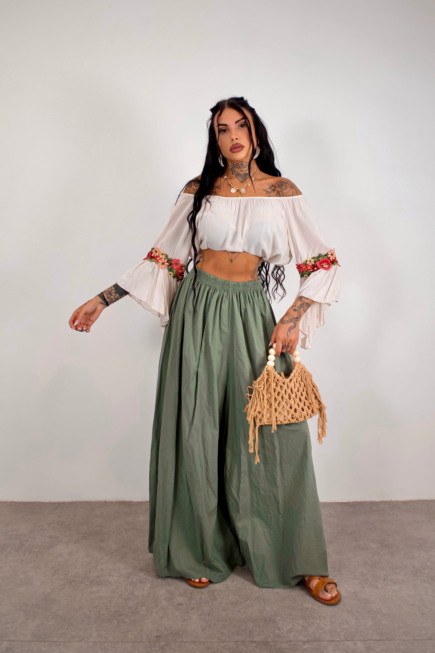 Pantalone Aitana - Verde salvia