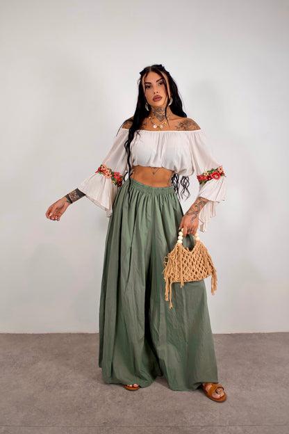 Pantalone Aitana - Verde salvia