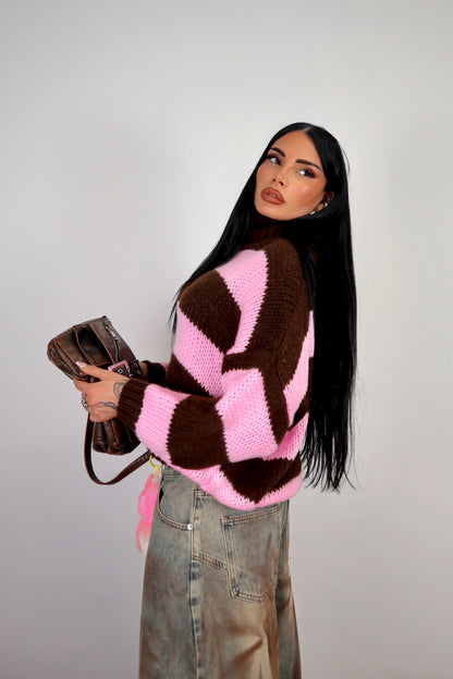 Maglione Nadine - Rosa/Marrone