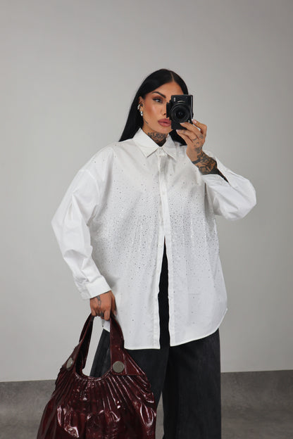 Camicia Polvere di Strass - Bianco