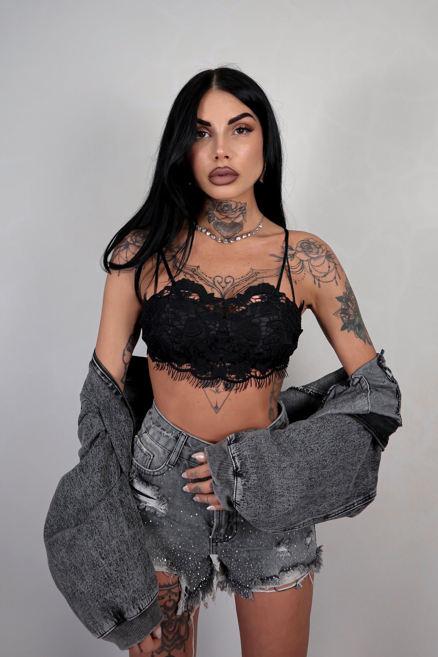 Top in pizzo Roxana - Nero