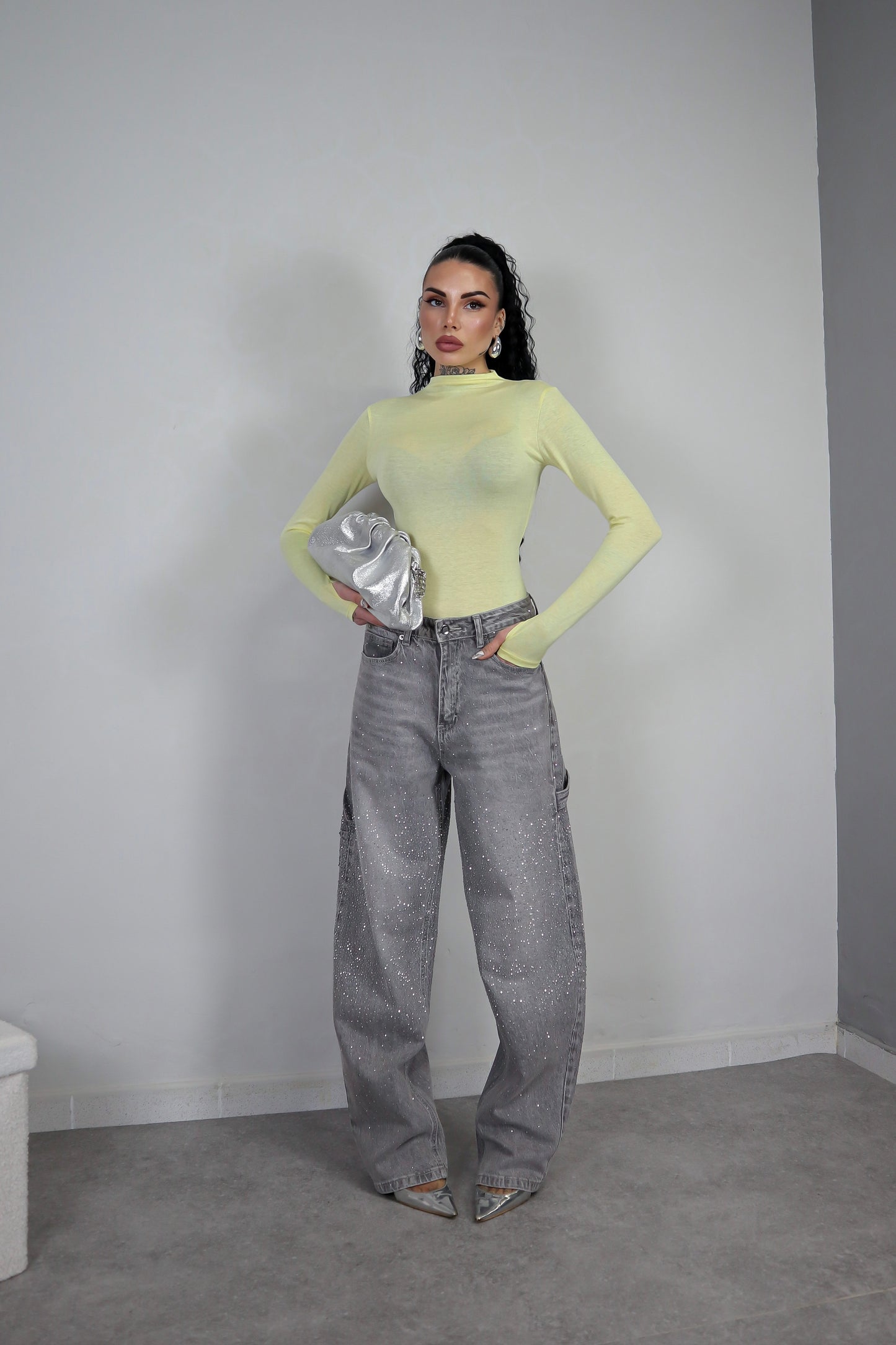 Body Velato Guantino - Giallo