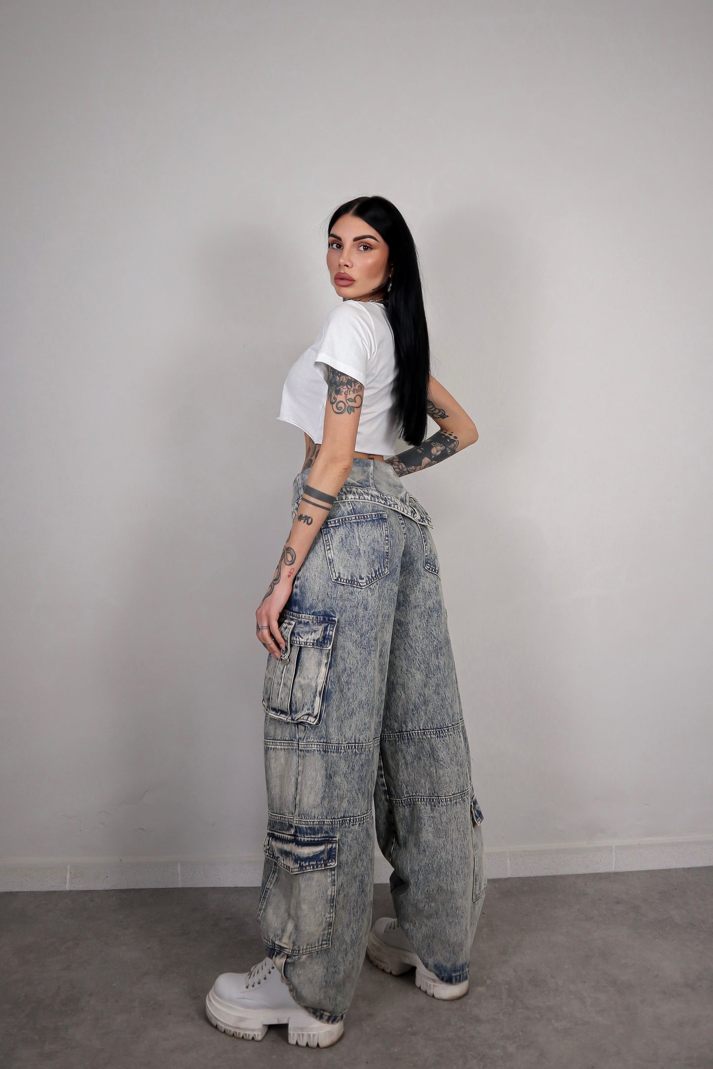 T-shirt Basic Crop - Bianco