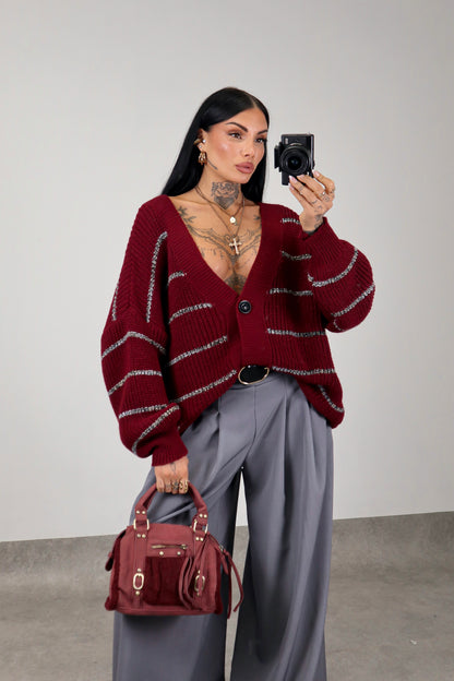Cardigan over Brenda - Bordeaux