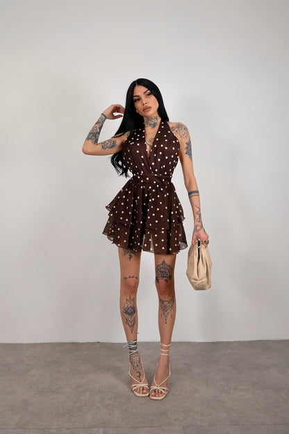 Abito tutina pois Nina - Marrone