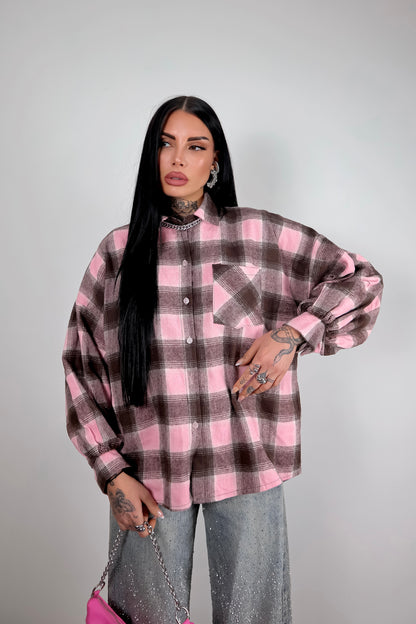 Camicia Tartan Valery - Rosa