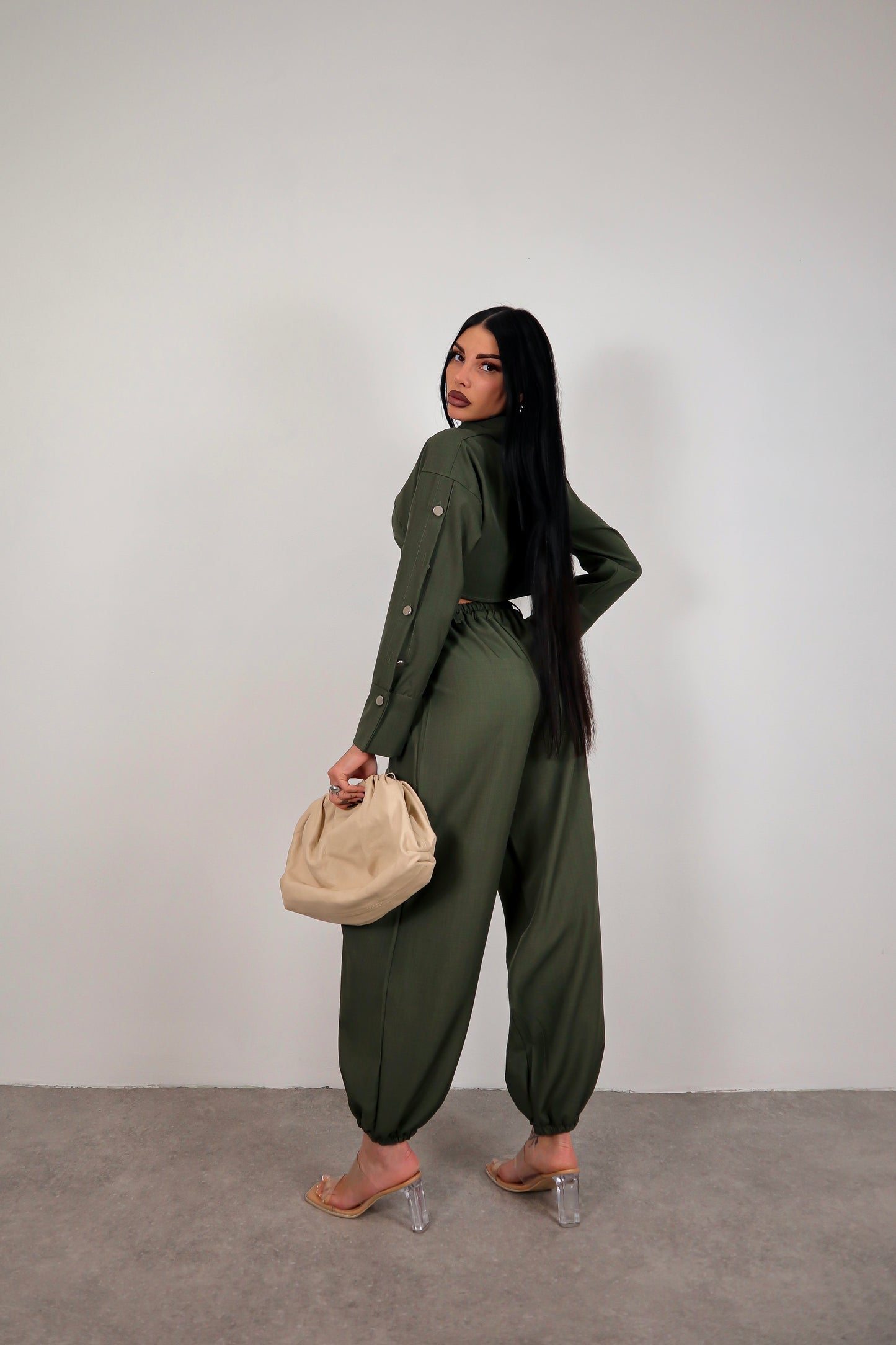 Completo tris Yolanda - Verde militare