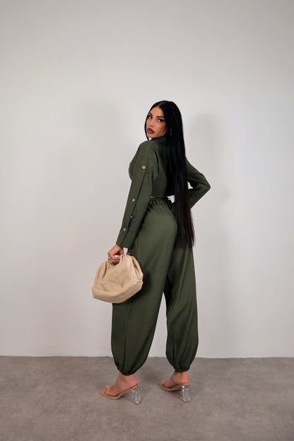 Completo tris Yolanda - Verde militare