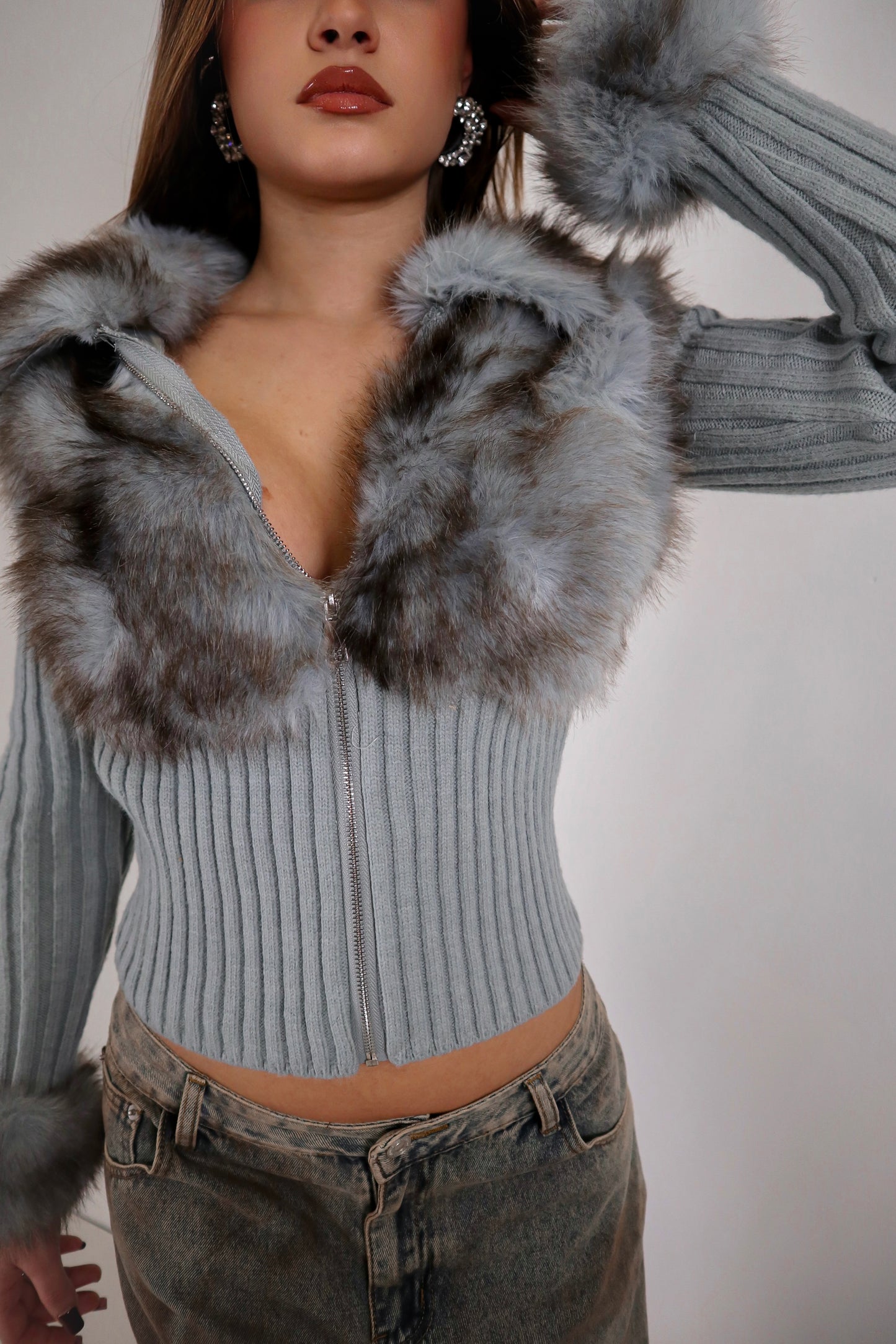 Giacca Pelliccia Malvina - Grigio
