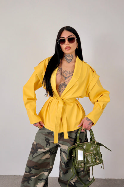 Giacca Ecopelle Mirabel - Giallo