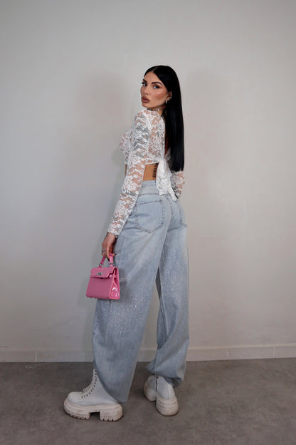 Top Coprispalle Pizzo - Bianco