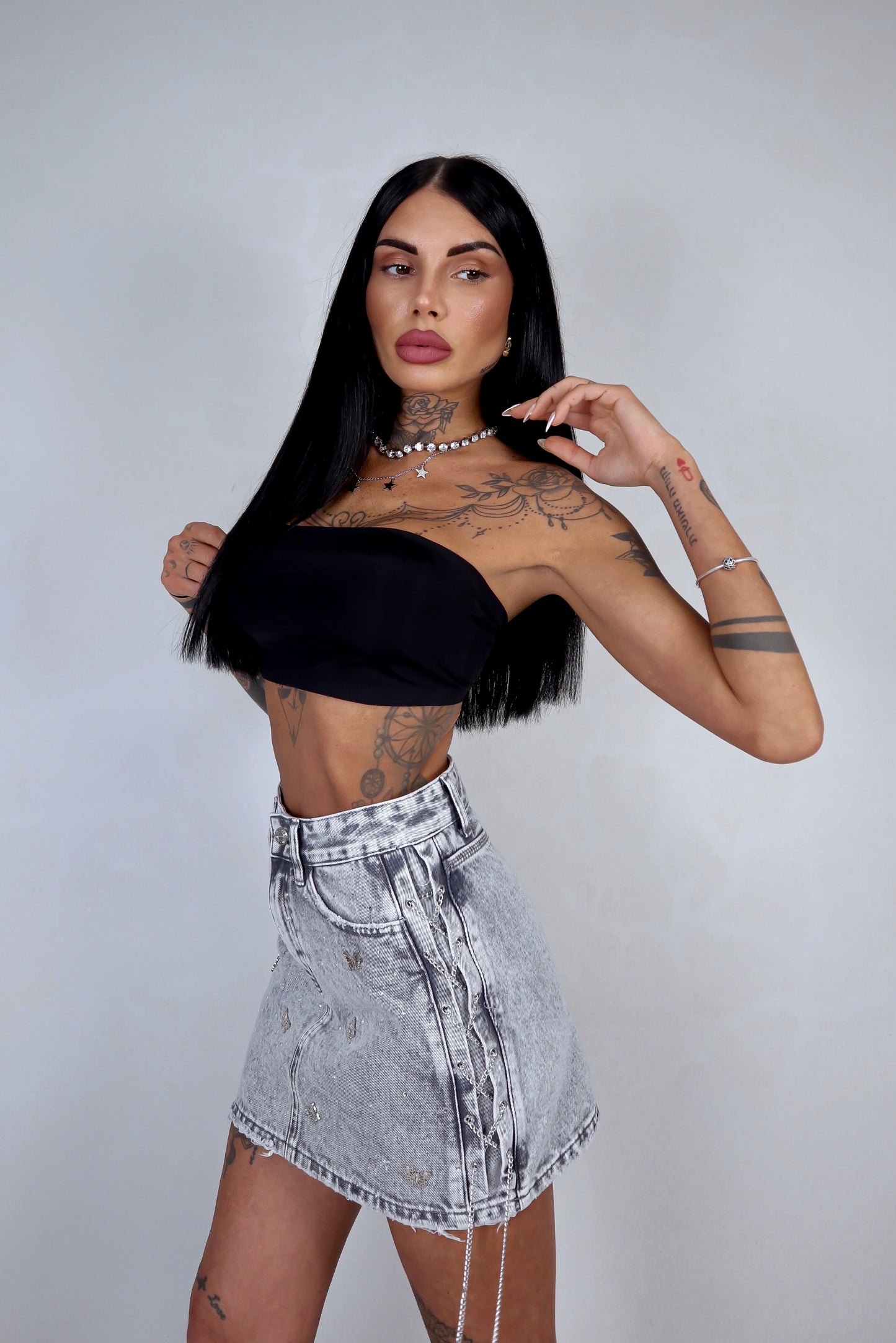Top a fascia Anita - Nero