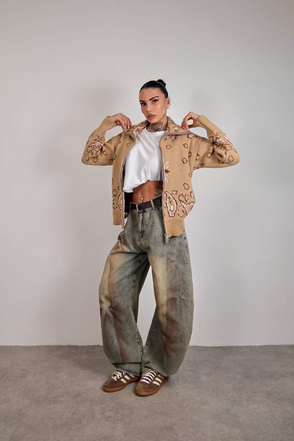 Cardigan Bandana - Beige