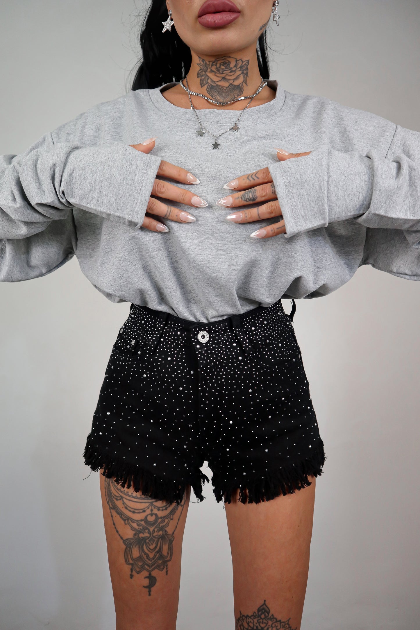 T-Shirt Manicotti - Grigio