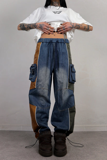 Pantalone Cargo Bicolor