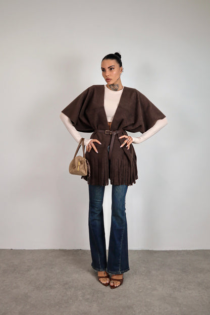 Poncho Indian - Marrone