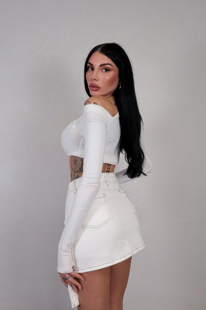 Panta Gonna Cargo Lara - Bianco