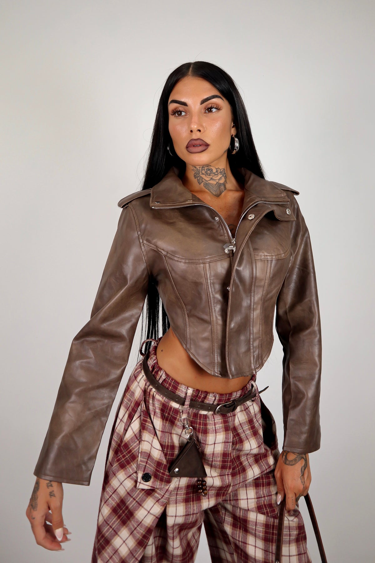 Pantalone tartan Harry - Bordeaux