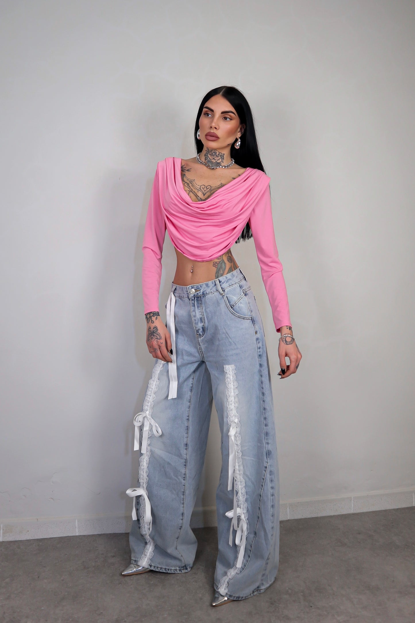 Maglia Crop Eliane - Rosa