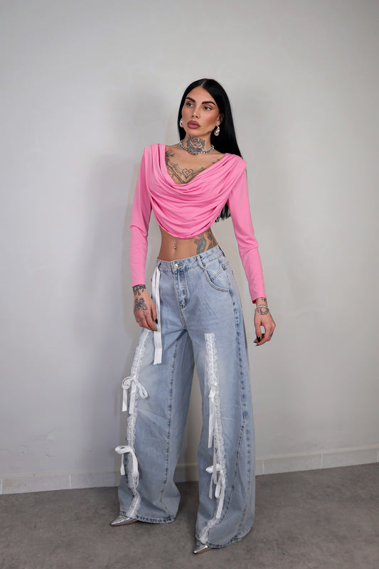 Maglia Crop Eliane - Rosa