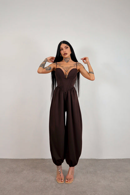 Tuta intera Halima - Marrone