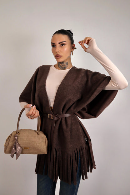 Poncho Indian - Marrone