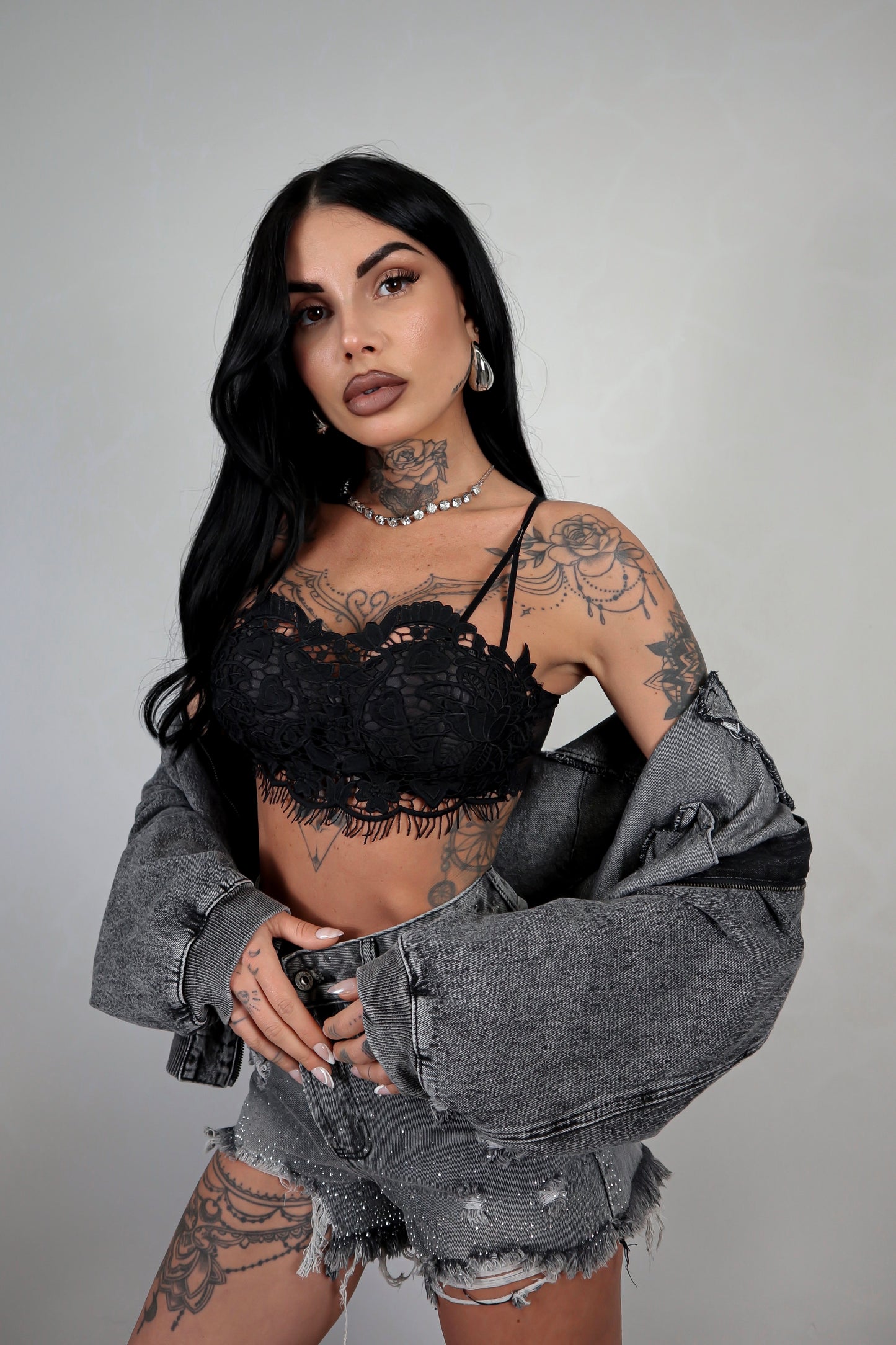 Top in pizzo Roxana - Nero