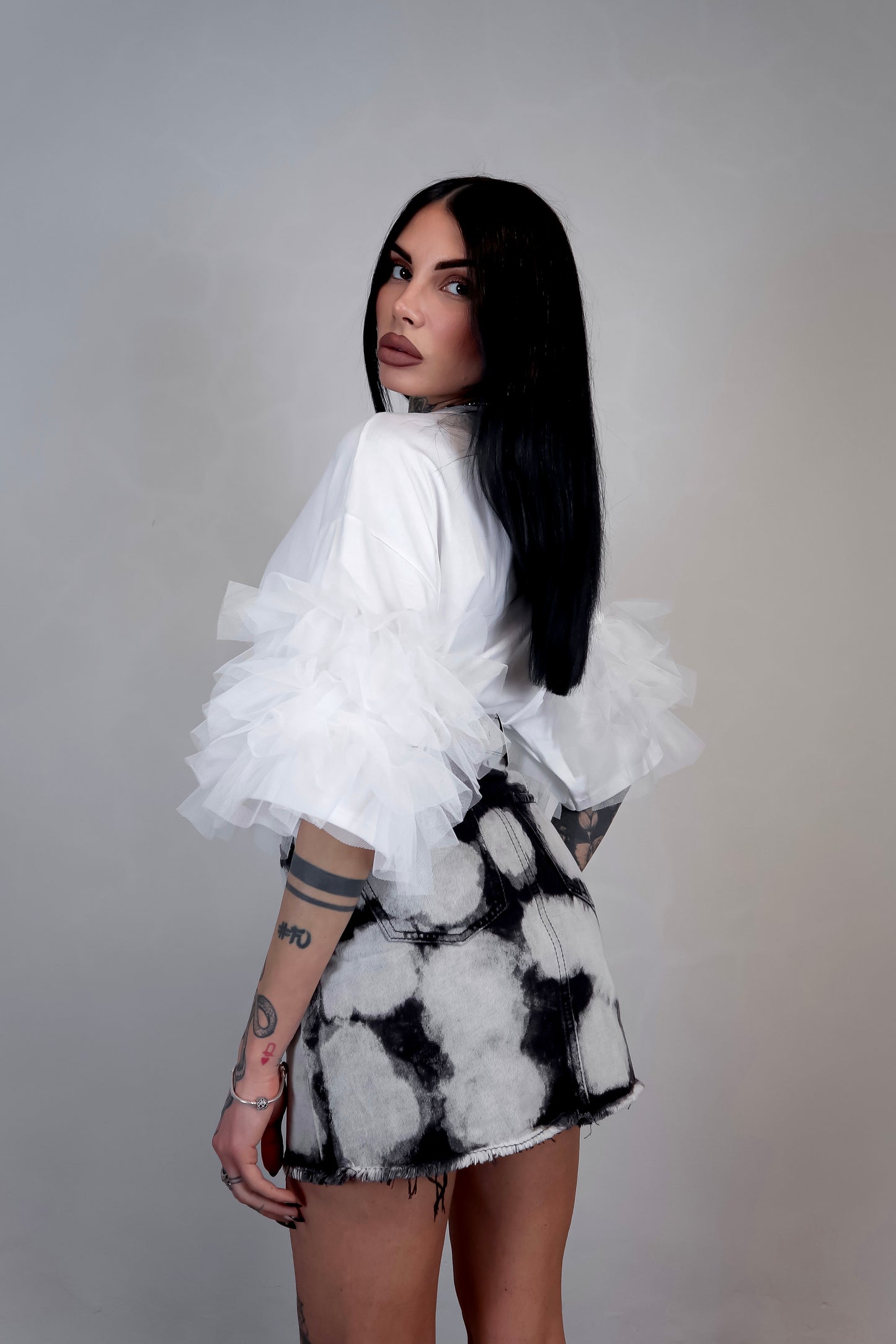 T-Shirt Oversize Fluffy - Bianco