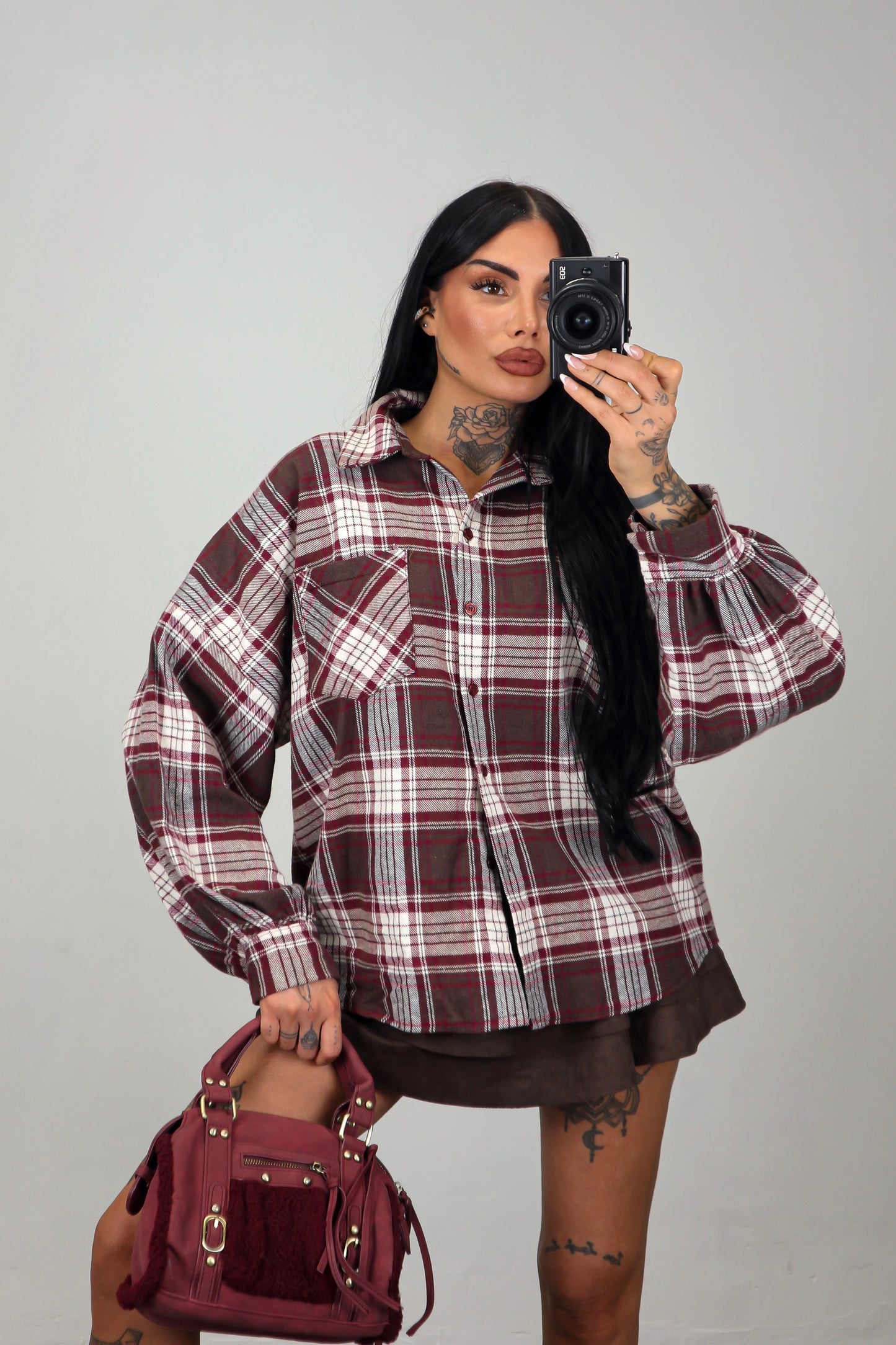 Camicia Tartan Valery - Bordeaux