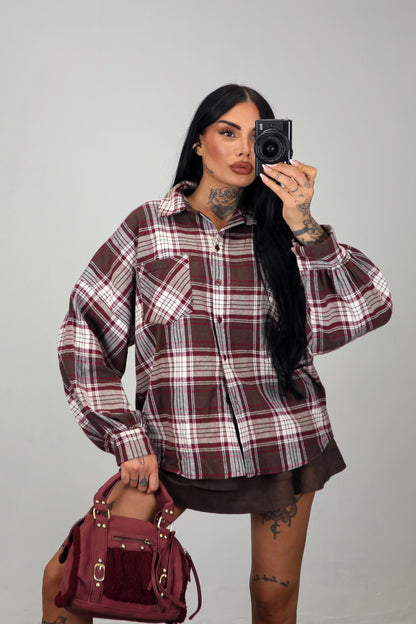 Camicia Tartan Valery - Bordeaux