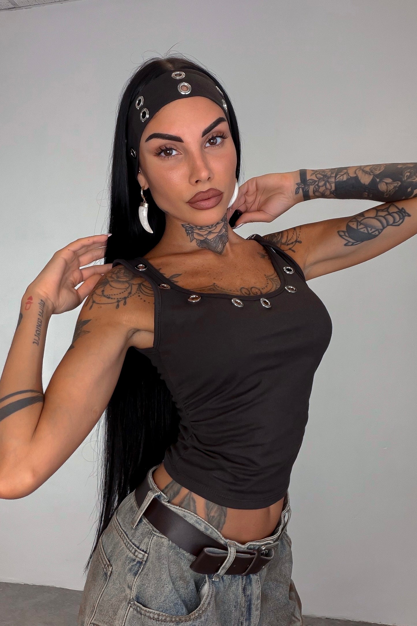 Set Canotta + Fascia - Marrone