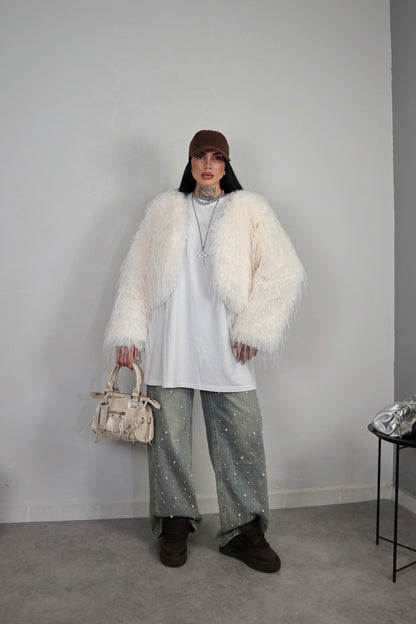 Pelliccia Fluffy - Bianco