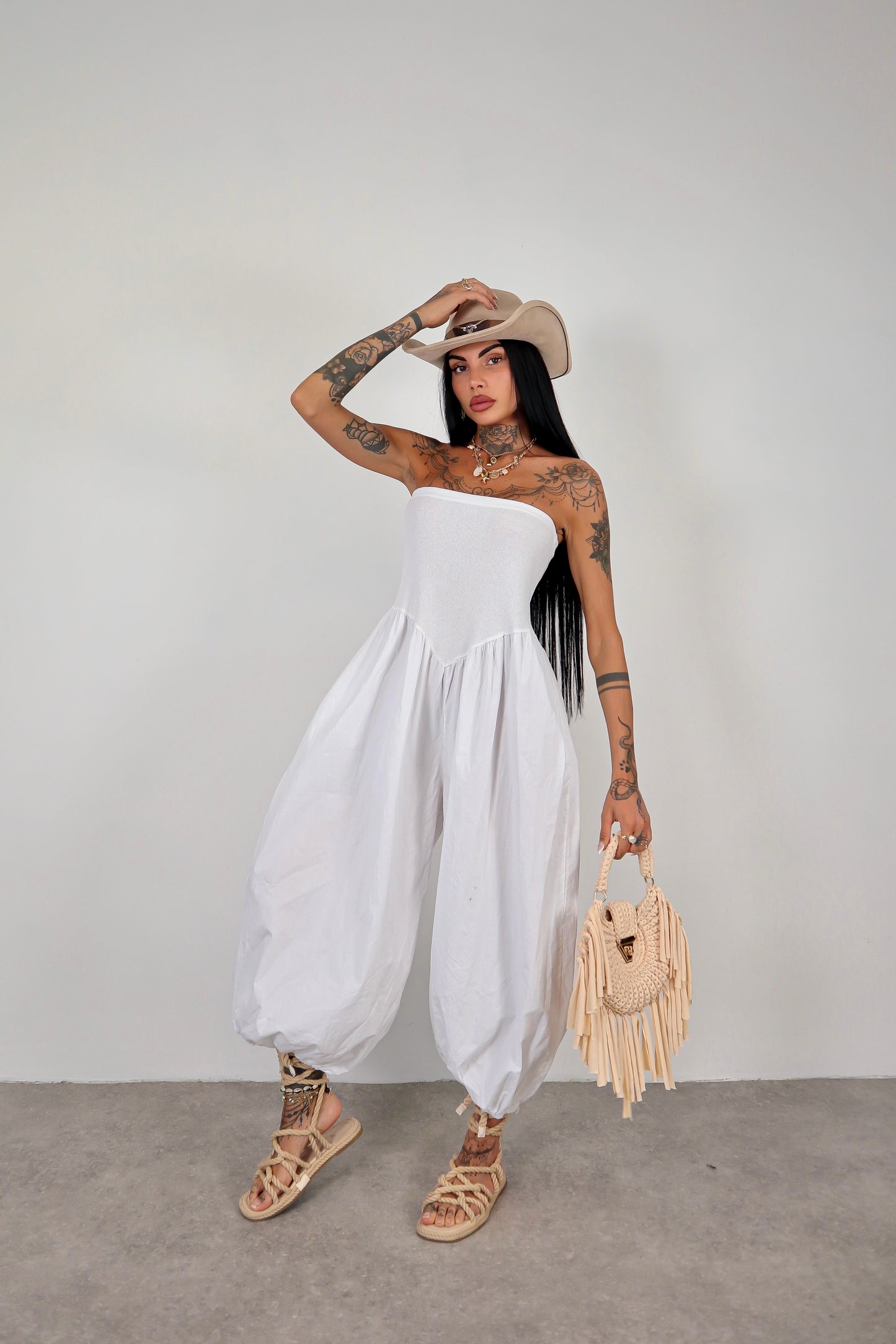 Tuta intera / pantalone Abibi - Bianco