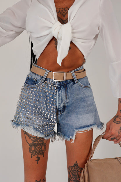 Shorts denim Borchie - Denim