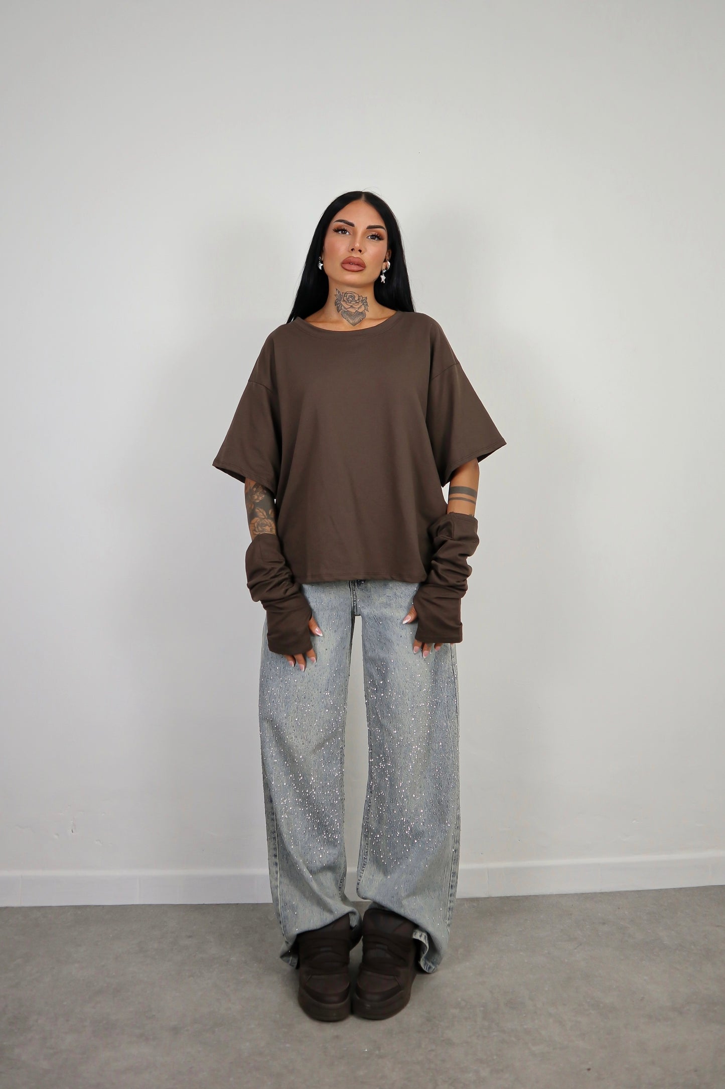 Jeans wide leg Brillo - Denim freddo