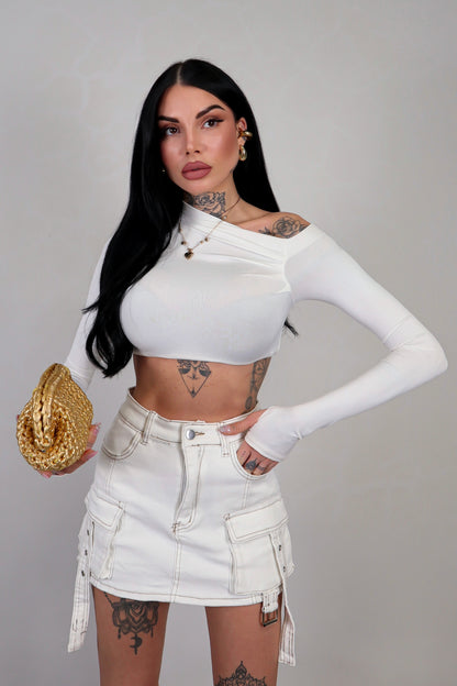 Panta Gonna Cargo Lara - Bianco