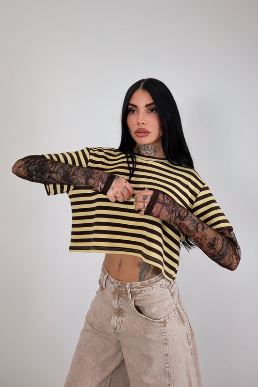 Maglia Mariya - Giallo/Marrone