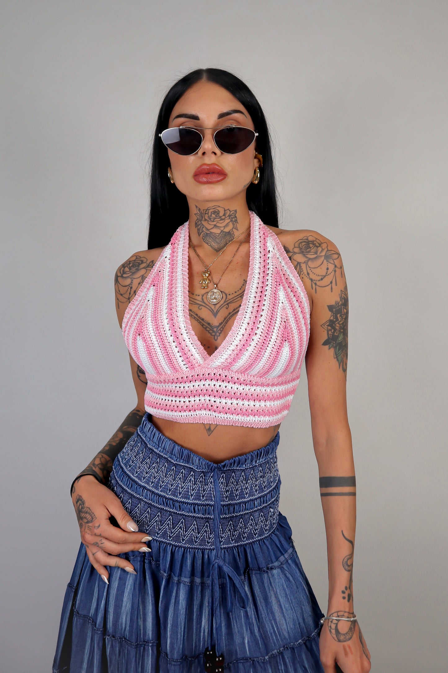 Top Crochet Selly - Baby Pink