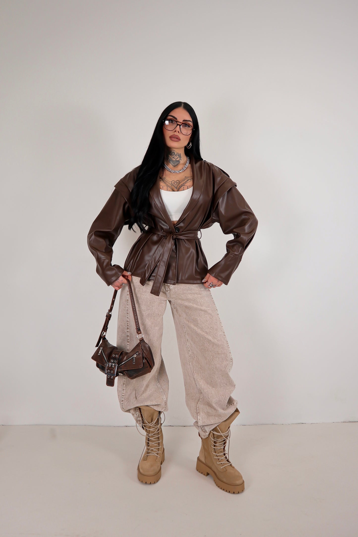 Giacca Ecopelle Mirabel - Marrone