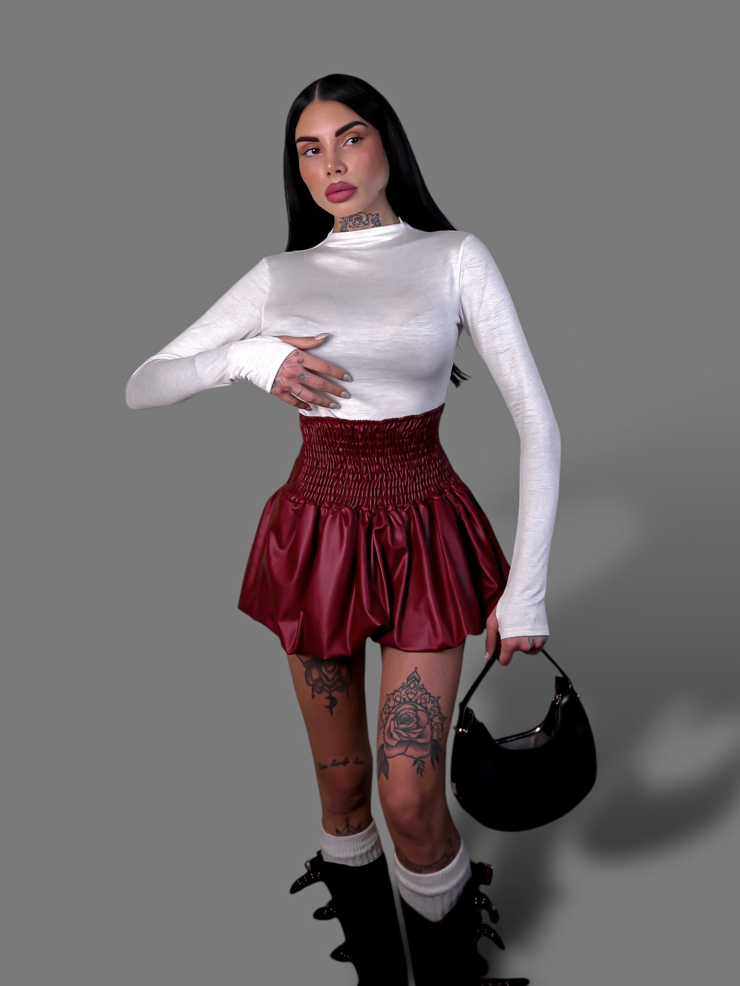 Body Velato Guantino - Bianco