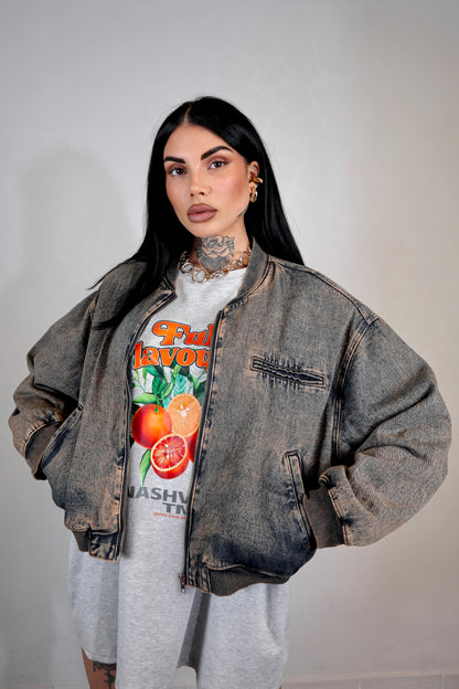 Bomber denim Street - Sabbiato