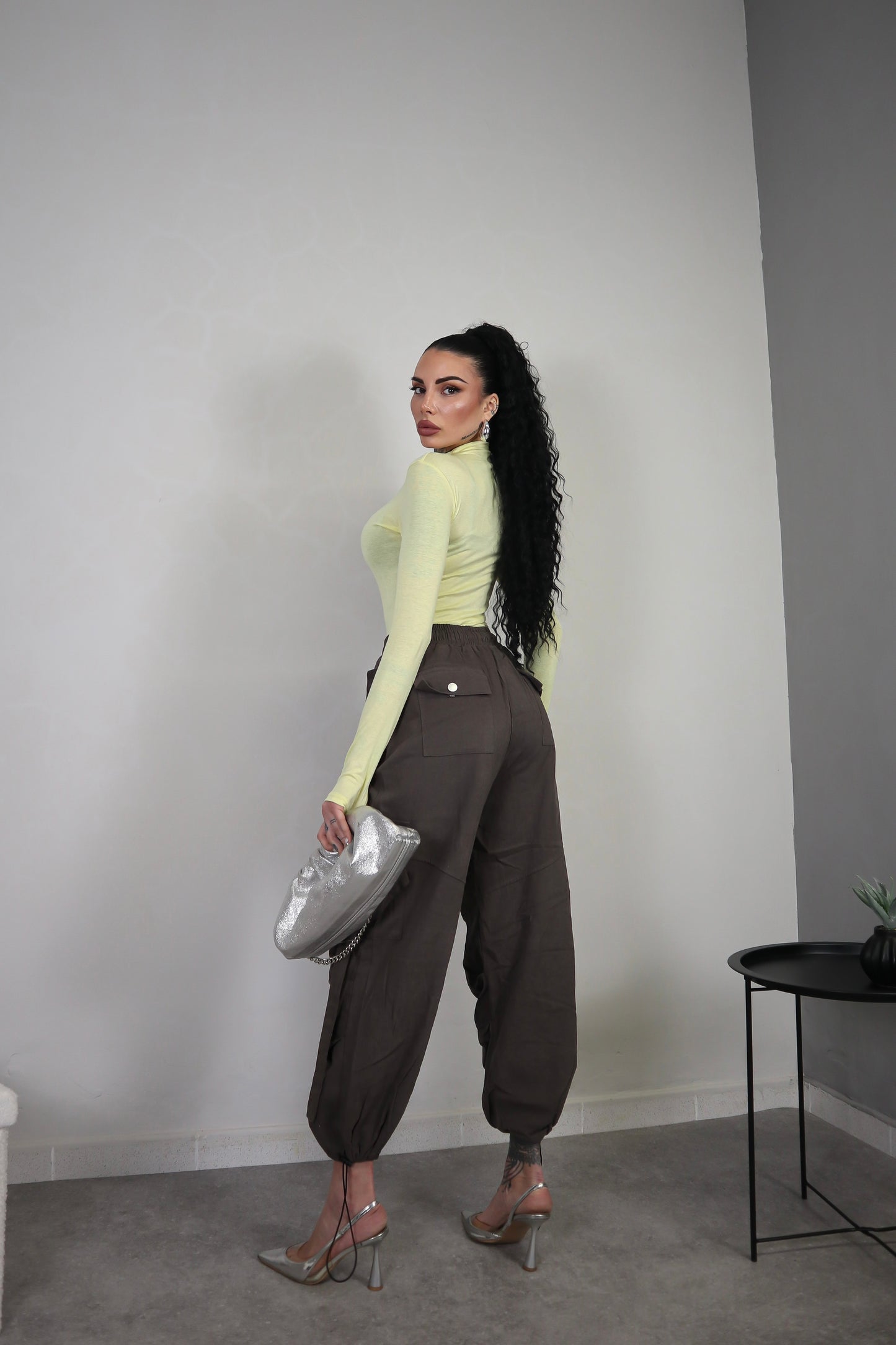 Pantalone Cargo Terry - Marrone