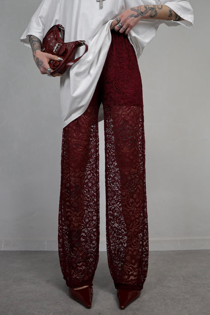 Pantalone Pizzo Morbido - Bordeaux