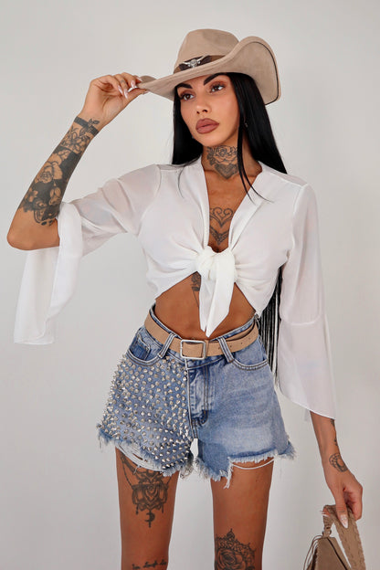 Shorts denim Borchie - Denim