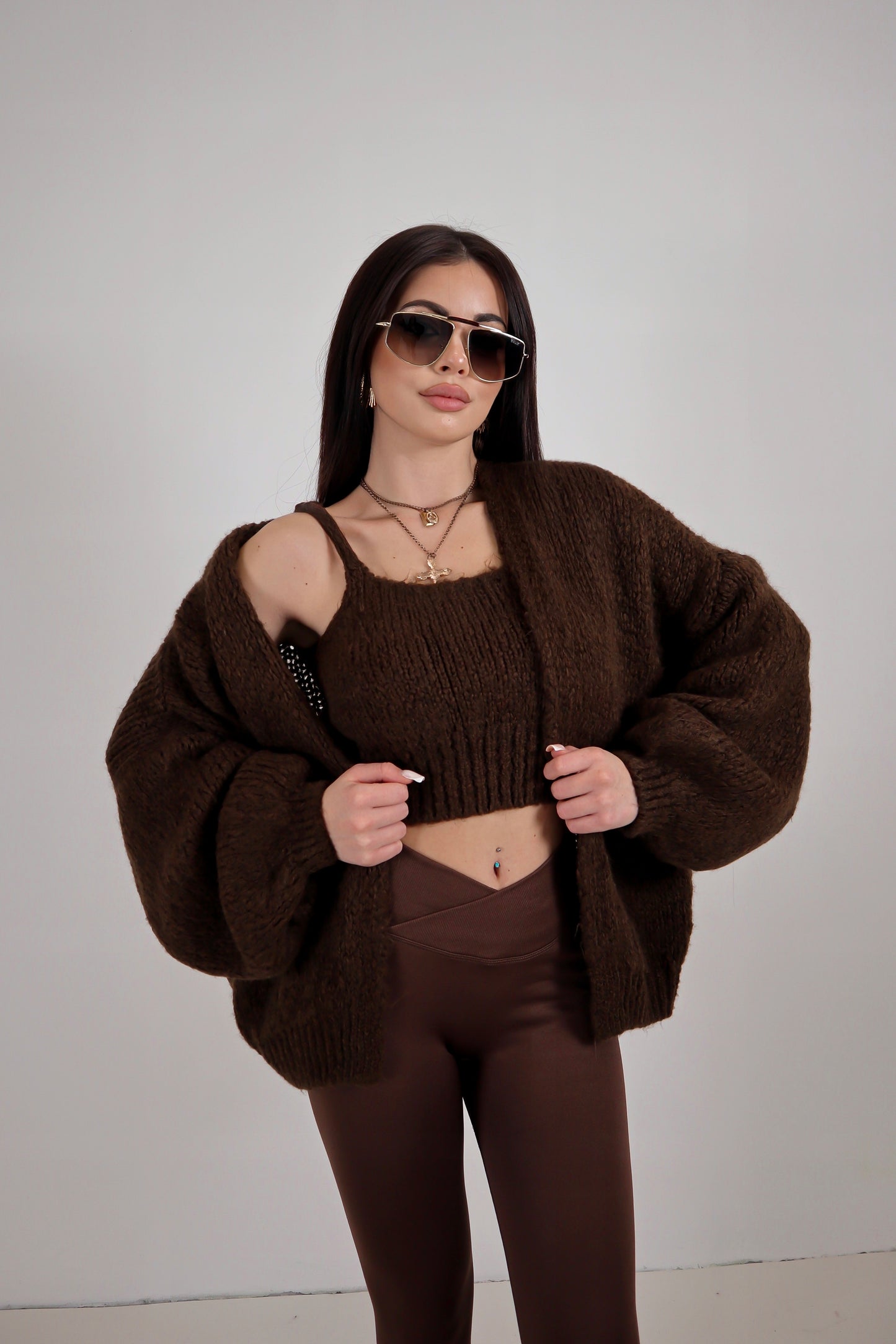 Set Cardigan Judy - Marrone