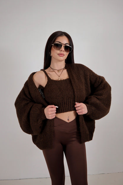 Set Cardigan Judy - Marrone