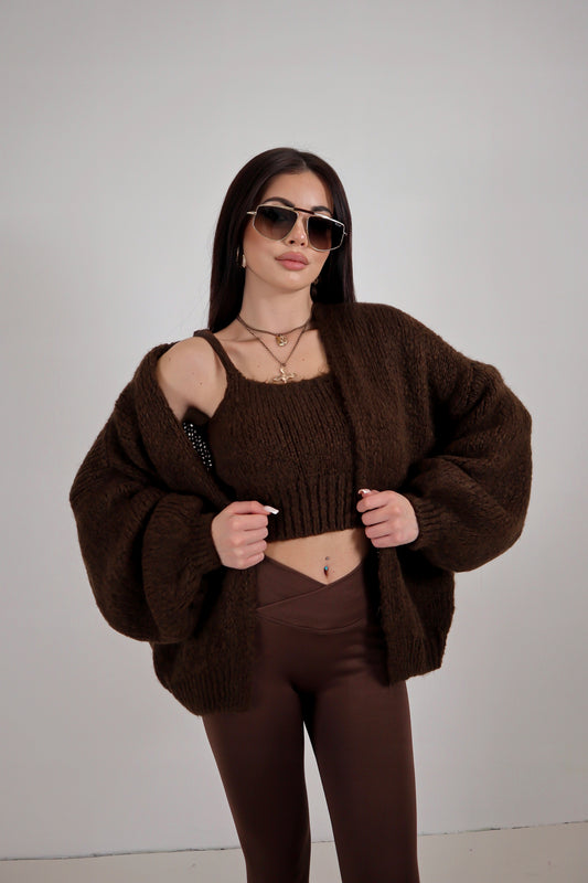 Set Cardigan Judy - Marrone