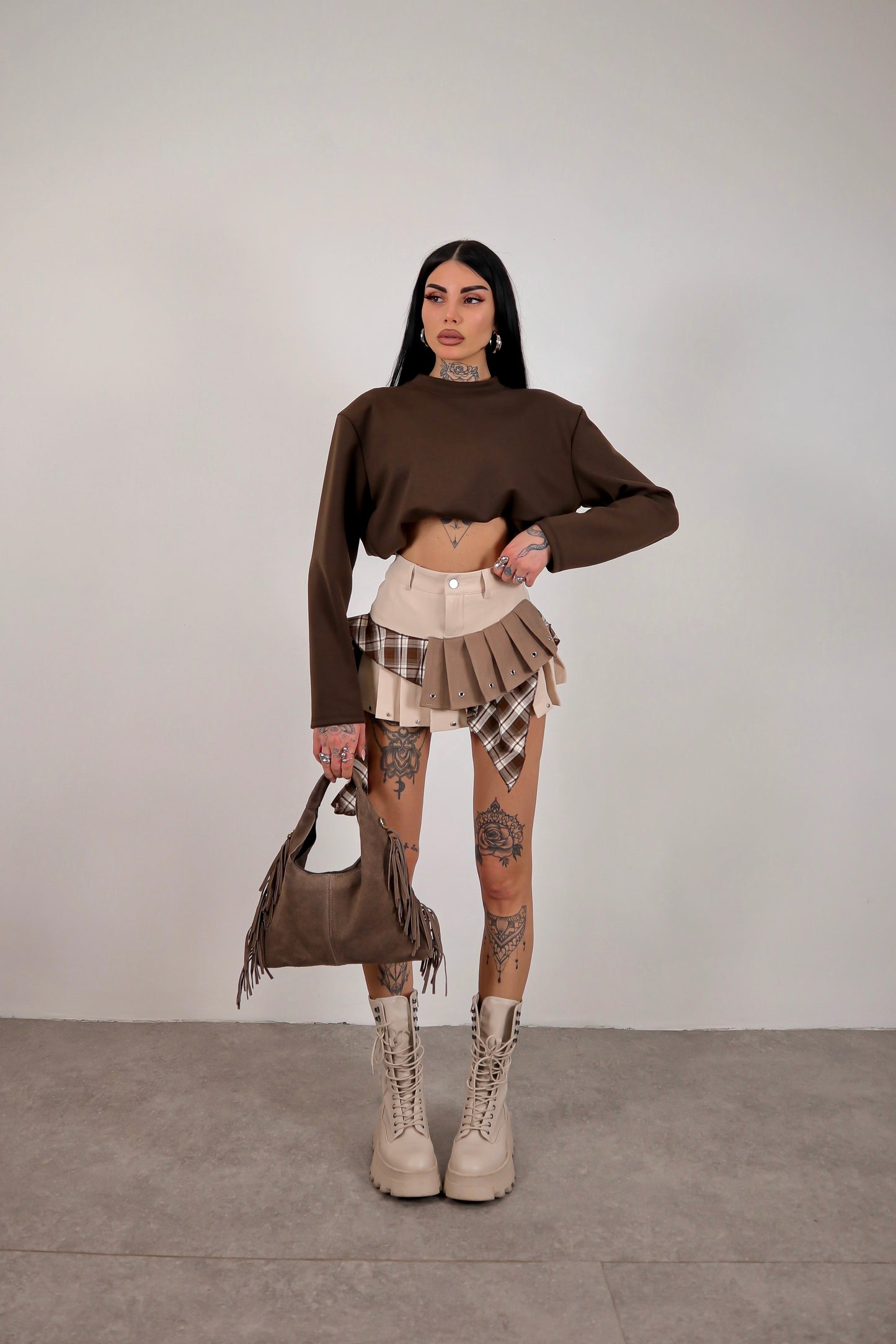 Panta gonna Tartan Greta - Beige