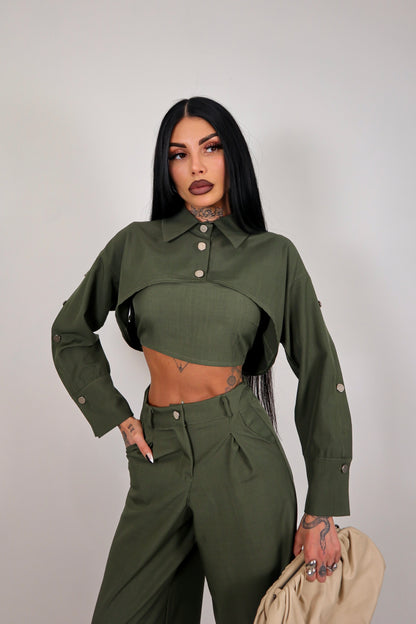 Completo tris Yolanda - Verde militare